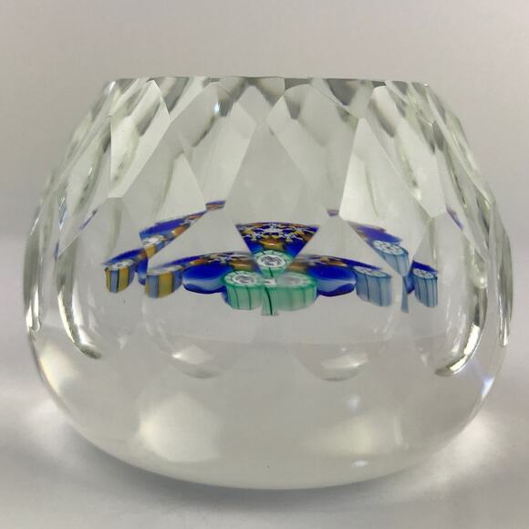 Perthshire PP215 2000 Multifaceted Lampwork Flower Picture Cane Paperweight Cert - Picture 5 of 14